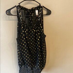 Chic Black and Gold Women's Top